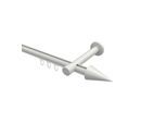 GARDINENSTANGE INNENLAUF Prestige Savio 420 cm (geteilt in 3 x 140 cm), 1-läufig, 20 mm Ø Weiß