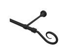 GARDINENSTANGE Primus Allegra 200 cm, 1-läufig (ohne Ringe), 16 mm Ø Schwarz
