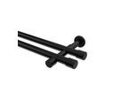 GARDINENSTANGE Prestige Santo 120 cm, 2-läufig (ohne Ringe), 20 mm Ø Schwarz