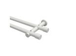 GARDINENSTANGE Platon Santo 280 cm (geteilt in 2 x 140 cm), 2-läufig (ohne Ringe), 20 mm Ø Weiß