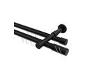 GARDINENSTANGE INNENLAUF Prestige Zoena 240 cm (geteilt in 2 x 120 cm), 2-läufig, 20 mm Ø Schwarz
