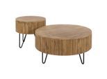 COUCHTISCH LORENA 2ER SET Braun Mango