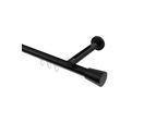 GARDINENSTANGE INNENLAUF Siteno Sitra 240 cm (geteilt in 2 x 120 cm), 1-läufig, 20 mm Ø Schwarz