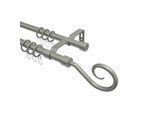 GARDINENSTANGE Olymp Allegra 400 cm (geteilt in 2 x 200 cm), 2-läufig, 16 mm Ø Chrom matt