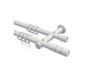 GARDINENSTANGE Platon Elanto 280 cm (geteilt in 2 x 140 cm), 2-läufig, 20 mm Ø Weiß