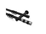GARDINENSTANGE Platon Mavell 200 cm, 2-läufig, 20 mm Ø Schwarz