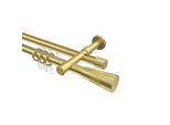 GARDINENSTANGE RUNDROHR-INNENLAUF Prestige Tanara 180 cm, 2-läufig, 20 mm Ø Messing-Optik