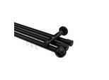 GARDINENSTANGE INNENLAUF Siteno Luino 520 cm (geteilt in 4 x 130 cm), 3-läufig, 20 mm Ø Schwarz