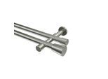 GARDINENSTANGE Prestige Sitra 480 cm (geteilt in 3 x 160 cm), 2-läufig (ohne Ringe), 20 mm Ø Edelstahl-Optik