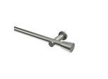 GARDINENSTANGE Platon Sitra 320 cm (geteilt in 2 x 160 cm), 1-läufig (ohne Ringe), 20 mm Ø Edelstahl-Optik