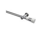 GARDINENSTANGE Platon Tanara 260 cm (geteilt in 2 x 130 cm), 1-läufig (ohne Ringe), 20 mm Ø Chrom