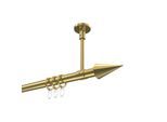 GARDINENSTANGE Sonette Savio 120 cm, 1-läufig, 20 mm Ø Messing-Optik