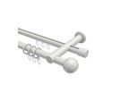 GARDINENSTANGE RUNDROHR-INNENLAUF Platon Luino 120 cm, 2-läufig, 20 mm Ø Weiß