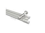 GARDINENSTANGE INNENLAUF Siteno Zoena 240 cm (geteilt in 2 x 120 cm), 3-läufig, 20 mm Ø Weiß