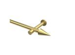 GARDINENSTANGE Prestige Savio 100 cm, 1-läufig (ohne Ringe), 20 mm Ø Messing-Optik