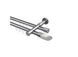 GARDINENSTANGE INNENLAUF Prestige Verano 420 cm (geteilt in 3 x 140 cm), 2-läufig, 20 mm Ø Chrom