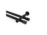 GARDINENSTANGE INNENLAUF Prestige Estana 520 cm (geteilt in 4 x 130 cm), 2-läufig, 20 mm Ø Schwarz