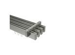 GARDINENSTANGE INNENLAUF Smartline Paxo 540 cm (geteilt in 3 x 180 cm), 4-läufig, 14x35 mm Edelstahl-Optik