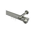GARDINENSTANGE INNENLAUF Siteno Luino 400 cm (geteilt in 2 x 200 cm), 2-läufig, 20 mm Ø Edelstahl-Optik
