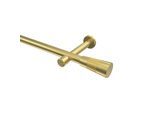GARDINENSTANGE Prestige Tanara 240 cm (geteilt in 2 x 120 cm), 1-läufig (ohne Ringe), 20 mm Ø Messing-Optik