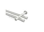 GARDINENSTANGE INNENLAUF Prestige Santo 240 cm (geteilt in 2 x 120 cm), 2-läufig, 20 mm Ø Weiß