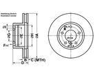 ATE Bremsensatz, Scheibenbremse Bremsensatz-Vorderachse ijf1414sa4 Vorderachse belüftet 302mm 28mm für BMW