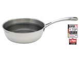 Sauteuse ELO PREMIUM "Relief Evolution Sauteuse", silber (edelstahl), B:21,5cm H:8,5cm L:40,5cm Ø:20cm, Töpfe, Sauteuse, durchgehender Aluminium-Kern, außen magnetischer Edelstahl
