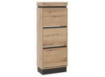 , Grau, Eichefarben , Holzwerkstoff , 53.8x137.3x28.5 cm ,