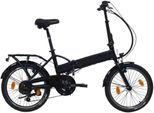E-Bike LLOBE "Falt E-Bike 20" Plexa" Gr. 39, schwarz (schwarz, schwarz), Elektrofahrräder, 39cm, 20 Zoll (50,80cm)
