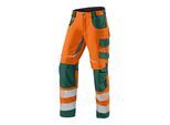 Kübler PSA Reflectiq Hose 2407 warnorange/moosgrün 24 ; Kübler Workwear (2407 8343-3765-24)