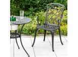 Gardenson , Graphitfarben , Metall , Gartenmöbel, Balkonmöbel, Balkonmöbel-Sets