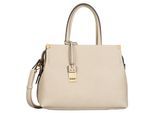 Shopper GABOR "Gela", Damen, Gr. B/H/T: 35cm x 24cm x 13,5cm, beige, Polyurethan, Polyurethan (PU), clean, gepflegt, unifarben, Taschen Shopper, genarbtes Lederimitat mit schmückenden Metallecken, hochwertiges Logo