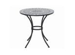 Gardenson , Schwarz , Metall, Keramik , Mosaik , rund , 70x71x70 cm , wetterbeständig , Gartenmöbel, Gartentische, Gartentische
