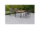 Gardenson , Graphitfarben, Grau , Holz, Metall, Textil , Akazie , Hartholz , rechteckig , FSC 100% , Gartenmöbel, Gartenmöbel-Sets, Gartengarnituren