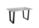 Möbelix , Grau , Metall , rechteckig , 140x75x90 cm , Esszimmer, Esszimmertische, Esstische, Holztische, Esstische Holz