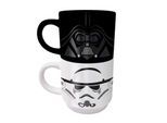 Star Wars Empire Helmets Stapelbare Mokken Set (Set van 2) (Zwart/Wit)