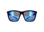 Polaroid Rectangle Mens Blue Grey Blue Mirror Polarized Sonnenbrillen
