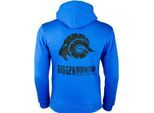 Heren wandelhoodie fleece hoodie outdoor met logo blauw