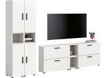 Schrank-Set HOME AFFAIRE "ENESTE, 12-teilig, in verschiedenen Farben, individuell kombinierbar", weiß, B:259cm H:34cm T:182cm, Spanplatte, Kastenmöbel-Sets, Stauraumelement, Kombination, Wohnkombination, Schrankwand, Lowboard