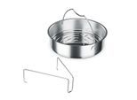Dampfgareinsatz FISSLER, silber (silberfarben), Ø:22cm, Edelstahl 18/10, Topfeinsätze, mit Dreibein