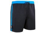 Zwemshort voor heren met patroonstrepen blauw
