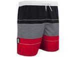 Zwemshort voor Heren met Patroonstrepen Rood