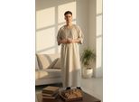Heren grijze Marokkaanse Thobe gewaad Eid Djellaba Gandoura Jubba LFS-HM65