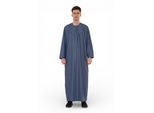 Heren Eid Blauwe Marokkaanse Jubba Robe Djellaba Ramadan Eid Thobe - HM11