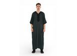 Heren groen zwart Marokkaanse Thobe Jubba Robe Eid Djellaba Gandoura