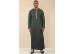 Omaanse Eid groene Thobe Saudi Emirati Jubba-jas voor heren