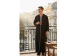 Herren Schwarz Eid Kapuzen marokkanische Thobe Robe Djellaba Gandoura Ramadan Jubba LFS- HM3