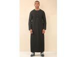 Omani Eid zwarte Thobe Saudi Emirati Jubba-jas voor heren