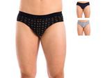 Pack-3 Q-EN Slips bedruckter atmungsaktiver Stoff 504 Herren