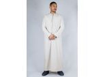 Heren Beige Thobe Emirati Islamitische Jubba Robe Eid Tassel Regular Fit